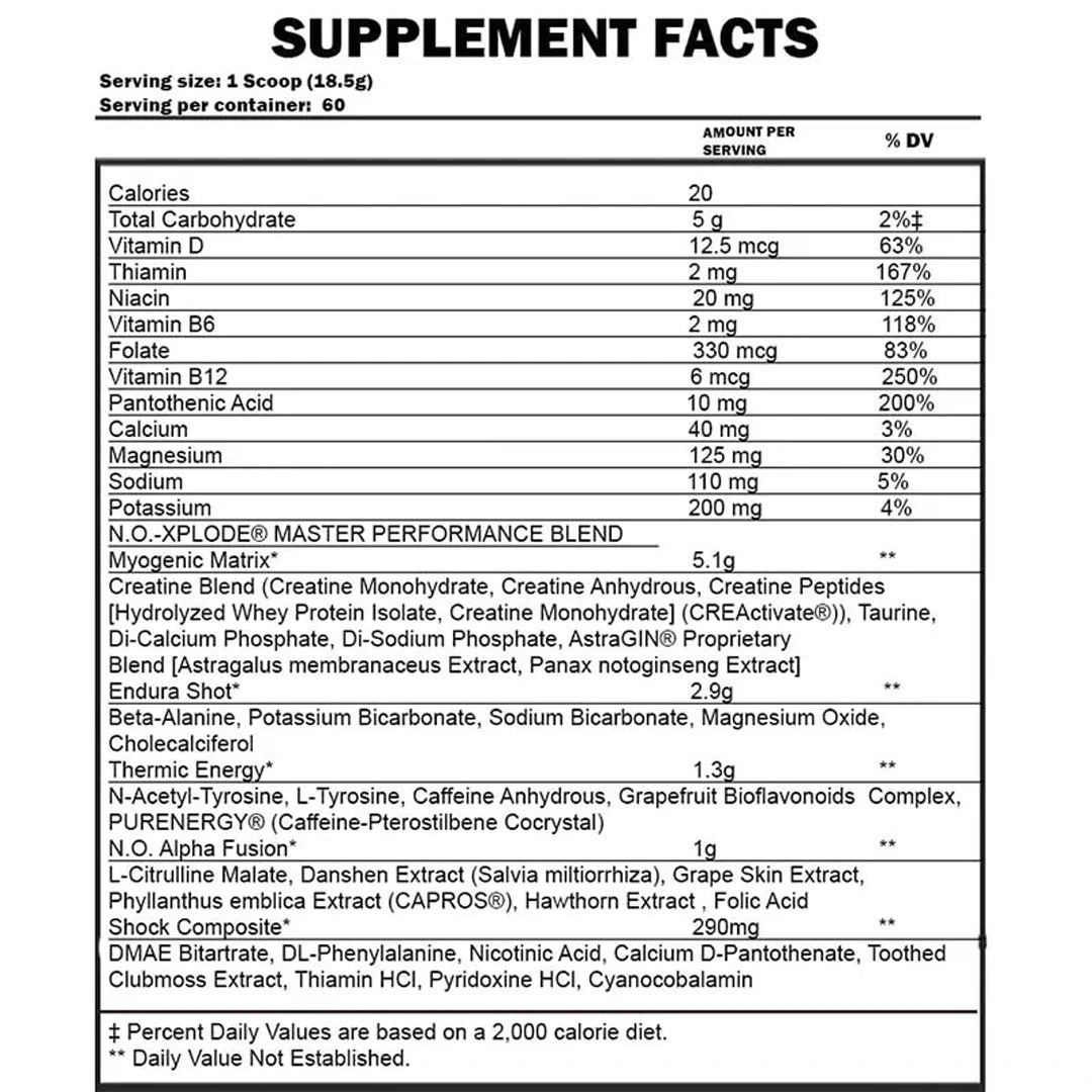 BSN No-Xplode Pre-Workout | 60 Servings