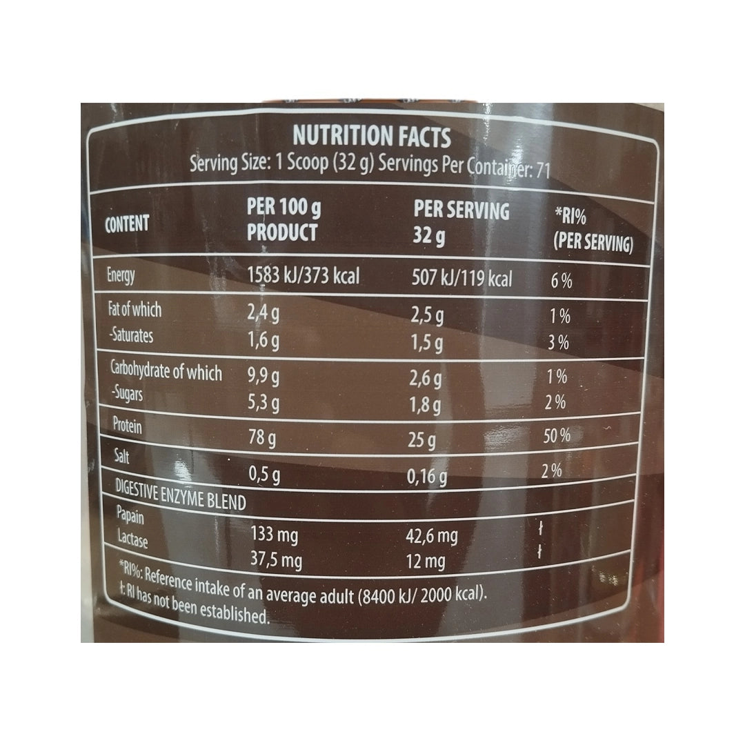 Eiwit Labz Albumen whey 5lbs nutrition label showing high protein low carb formula for fitness recovery