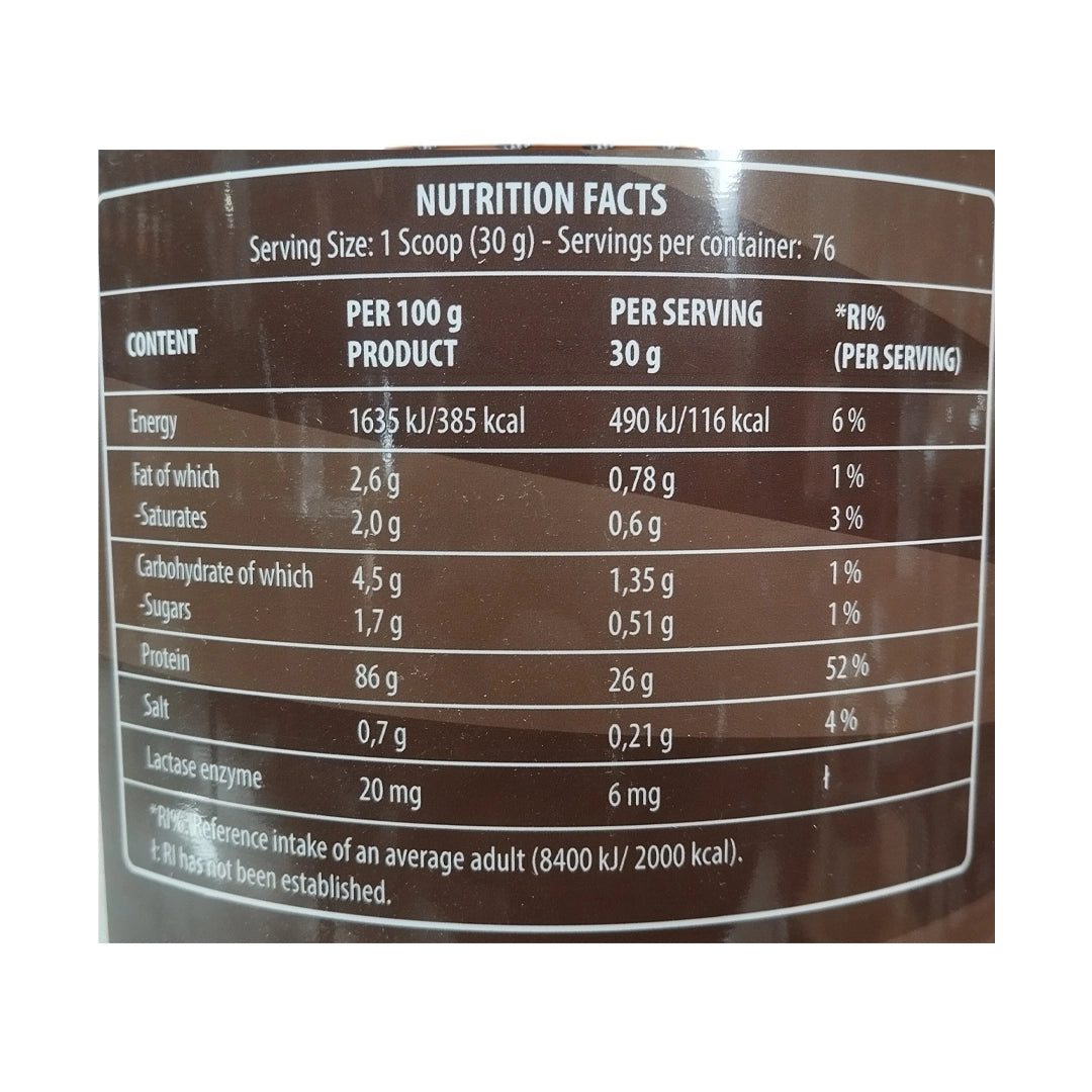 Eiwit Labz Albumen whey isolate 5lbs nutrition facts showing high protein low carb formula for muscle recovery