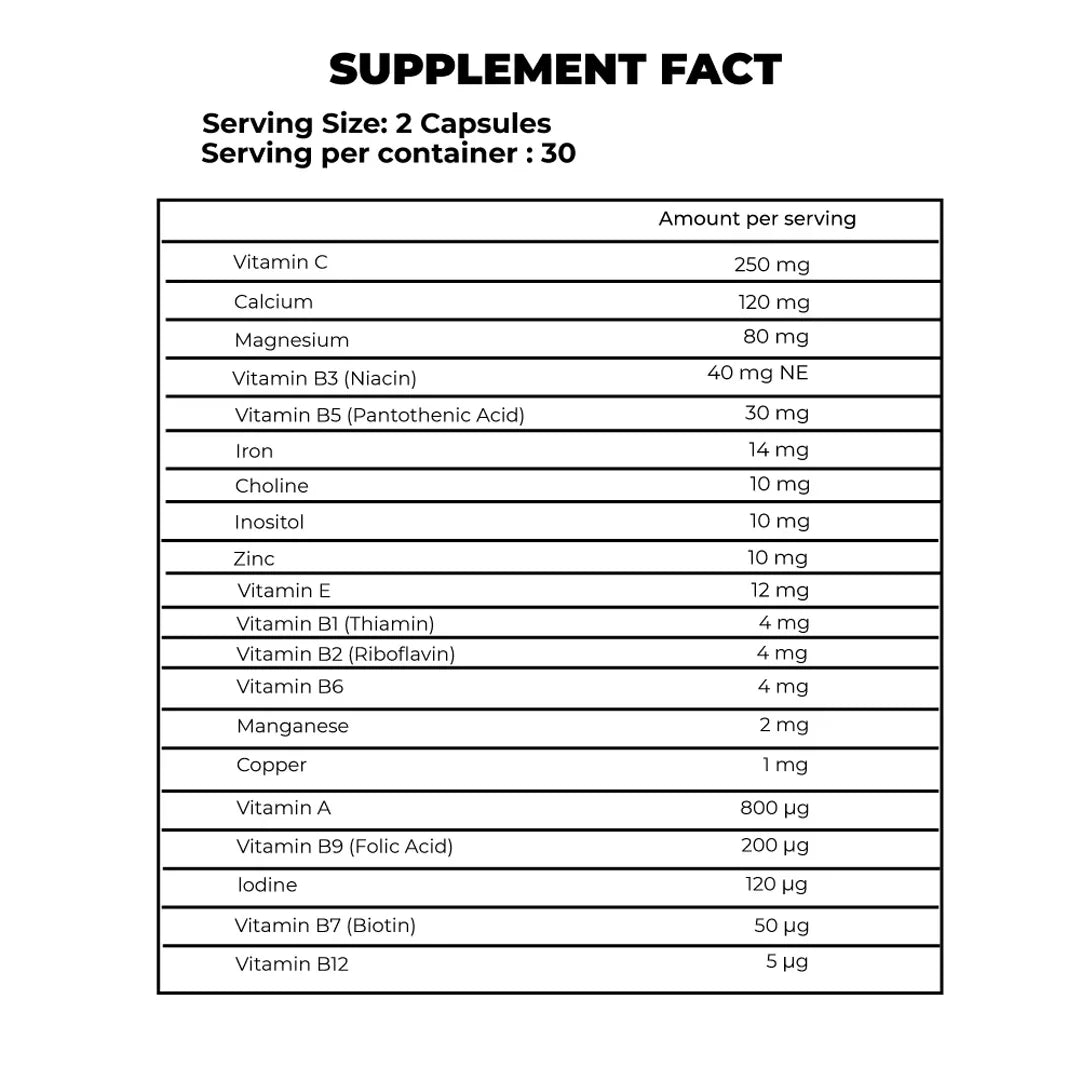 Galvanize Daily Multivitamin | 60 Capsules