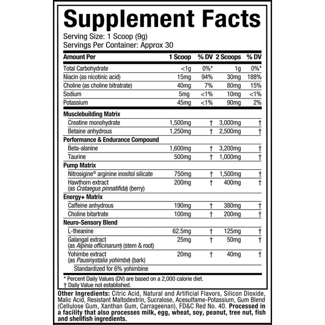 Muscletech Vapor X5 Pre workout | 30 Servings
