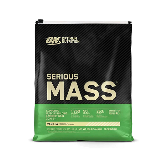 Optimum Nutrition Serious Mass 12LB Vanilla high-calorie mass gainer in Pakistan