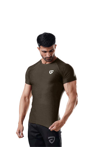 Muscle Texture Tee-Olive