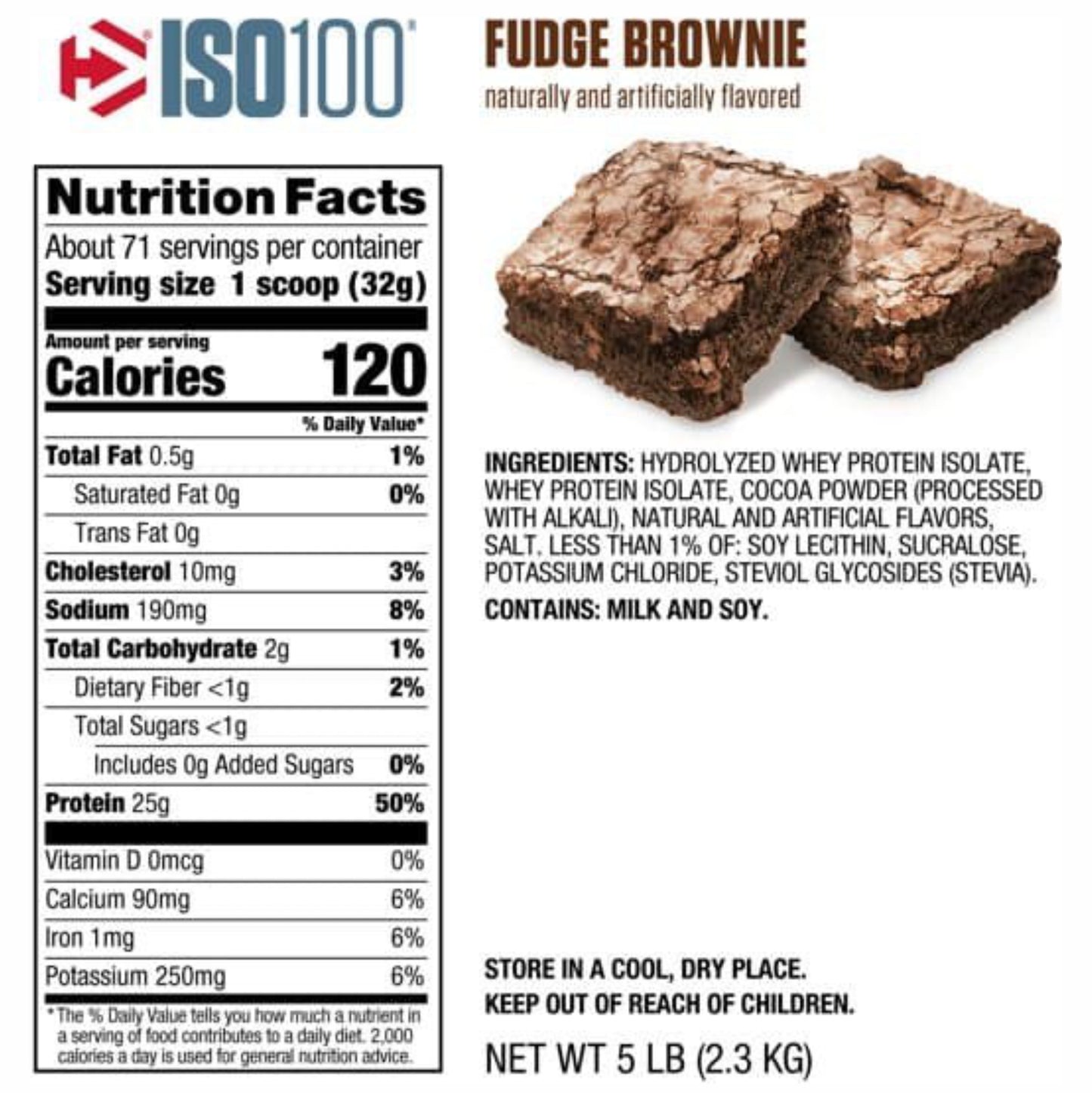 Dymatize ISO 100 Whey Protein Isolate 5Lbs
