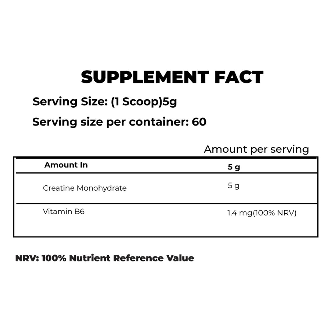 Supplement fact label with serving size and nutritional information on a white background