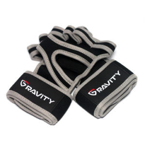 Gravity Wolen Lifting Gloves With Wrist Wrap Red & Black