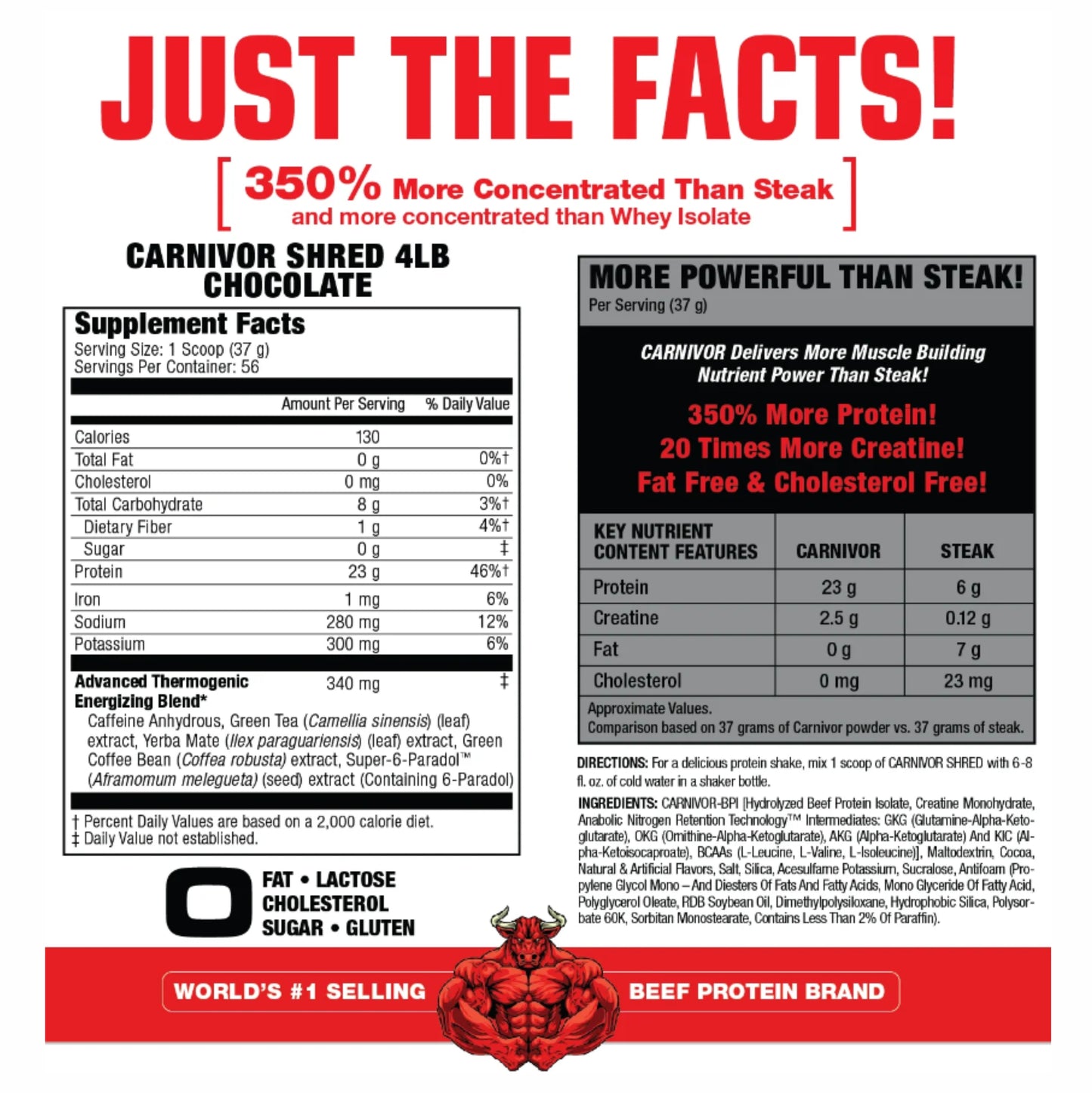 MuscleMeds Carnivor Shred Beef Protein | 4 Lbs