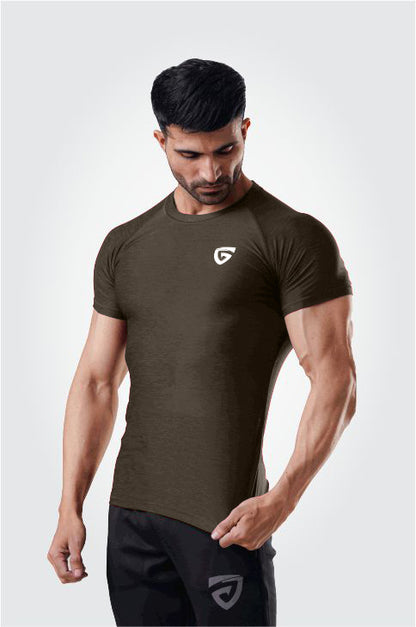 Muscle Texture Tee-Olive