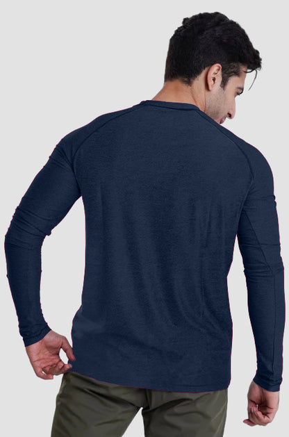 Gravity Long Sleeves Tee-Navy