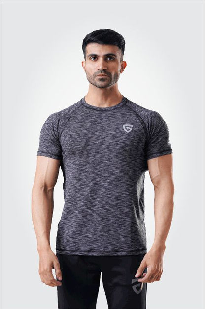 Muscle Texture Tee-Black