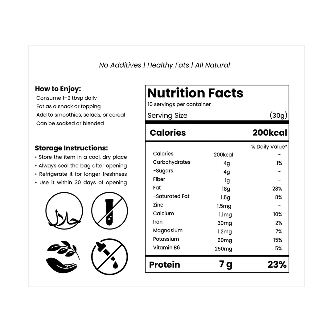 Nutritional profile of The North Bliss Apricot Seed