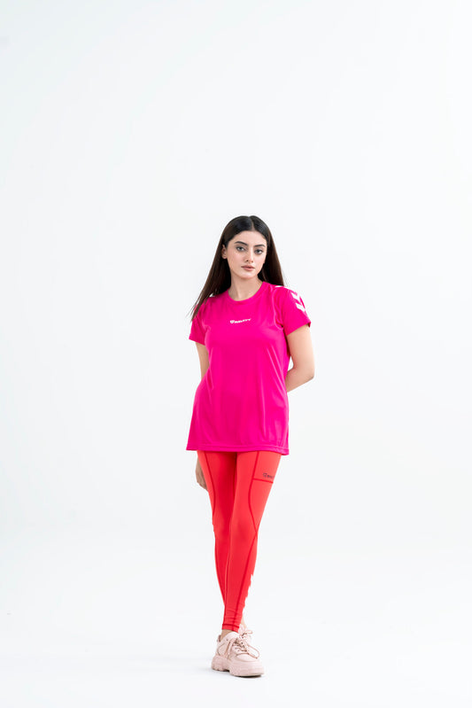 Essential Workout Tee-Pink