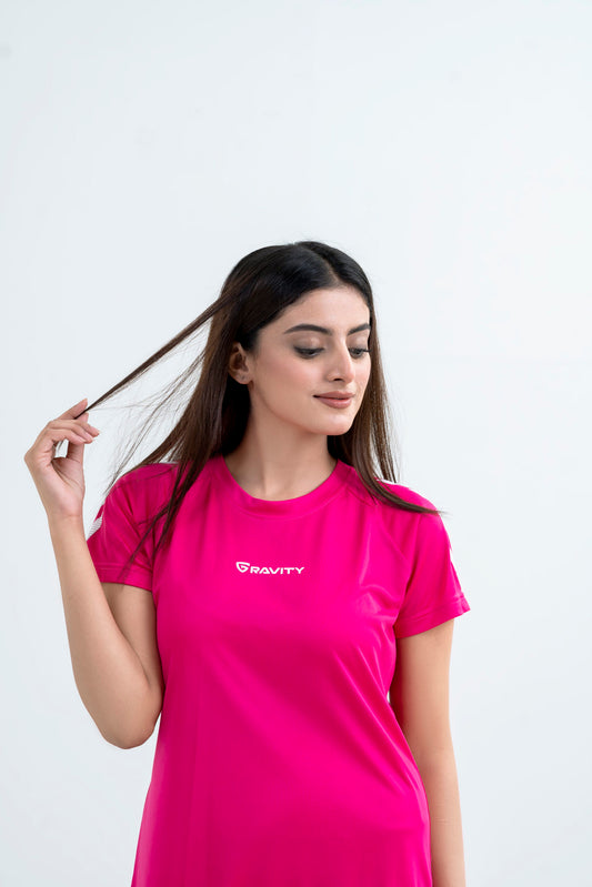 Essential Workout Tee-Pink