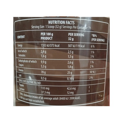 Eiwit Labz Albumen whey 5lbs nutrition label showing high protein low carb formula for fitness recovery