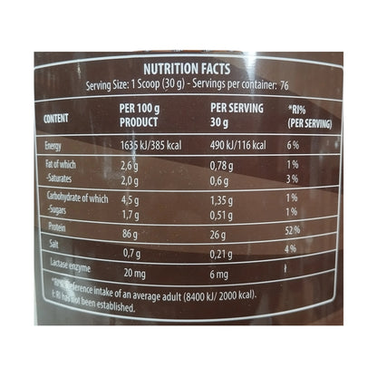 Eiwit Labz Albumen whey isolate 5lbs nutrition facts showing high protein low carb formula for muscle recovery
