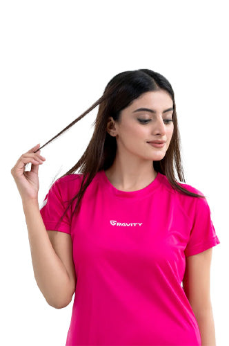 Essential Workout Tee-Pink