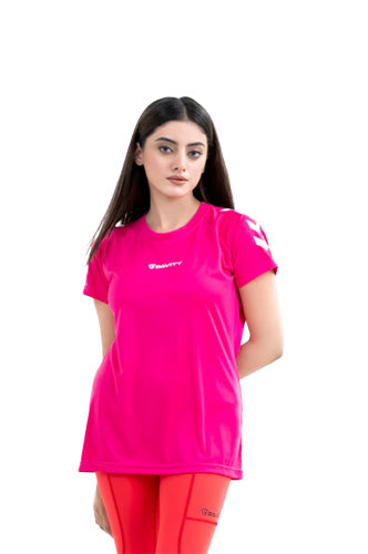 Essential Workout Tee-Pink