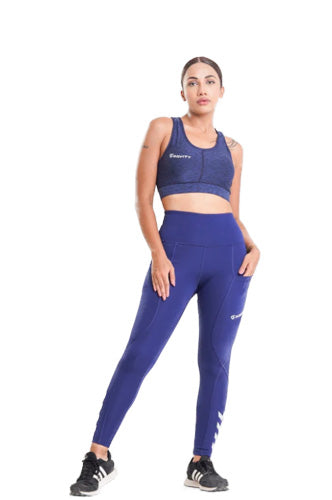 HIGH WAISTED LEGGINGS BLUE