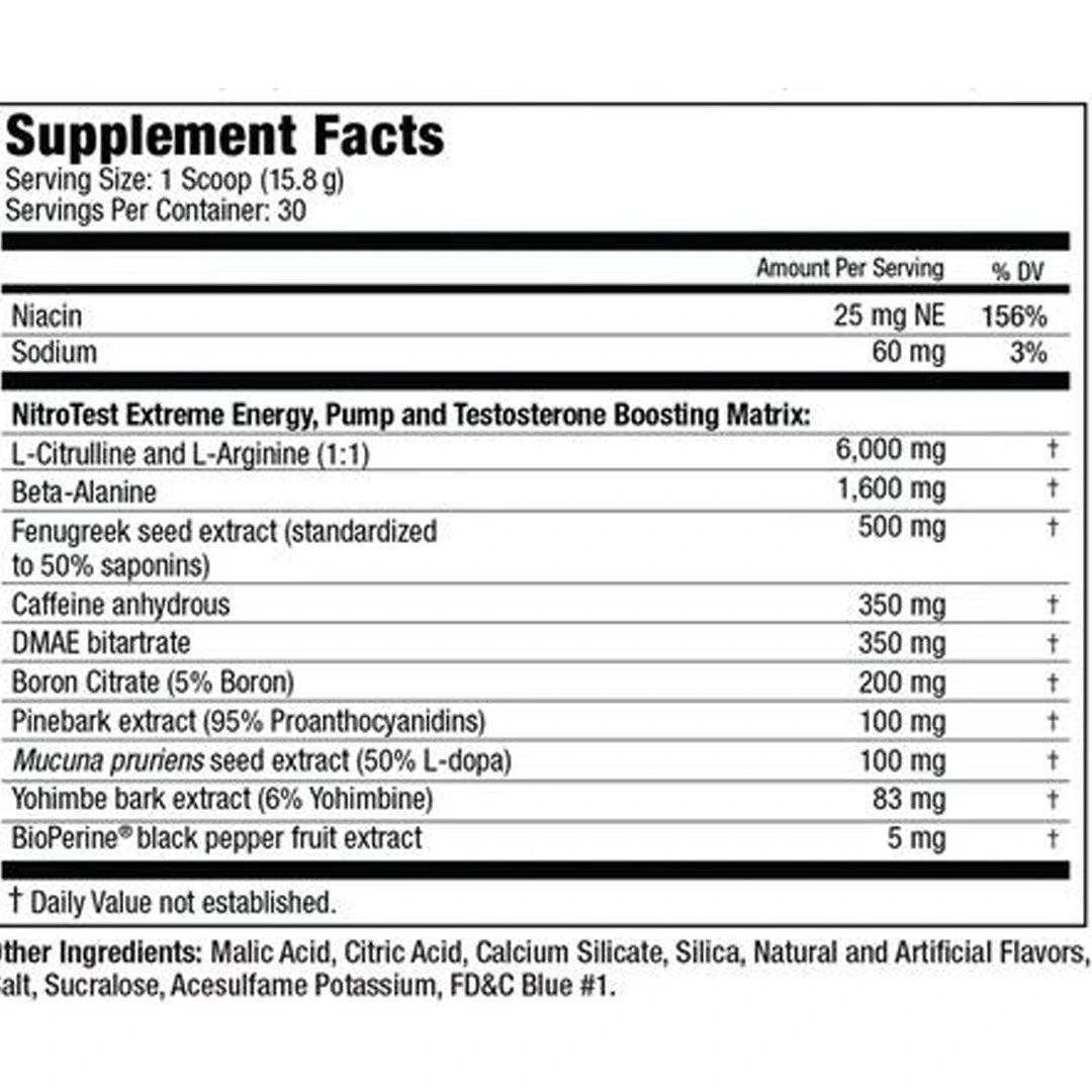 MuscleMeds Nitro Test Pre-Workout | 30 Servings