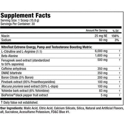 MuscleMeds Nitro Test Pre-Workout | 30 Servings