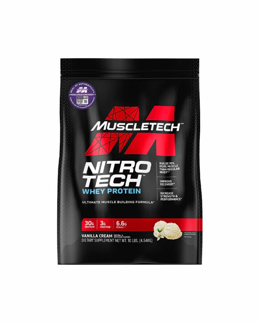 MuscleTech Nitro-Tech 10lbs whey protein powder for lean muscle, recovery, and strength in Pakistan