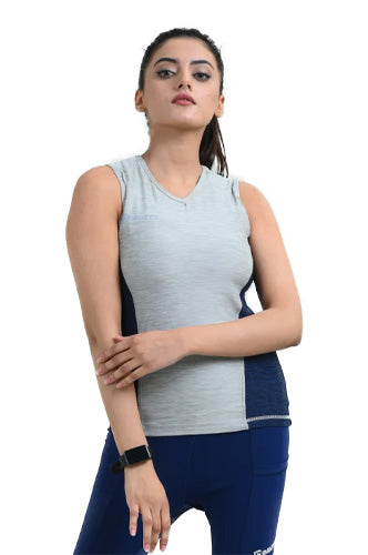 PERFORMANCE TANK TOP -GREY & Blue