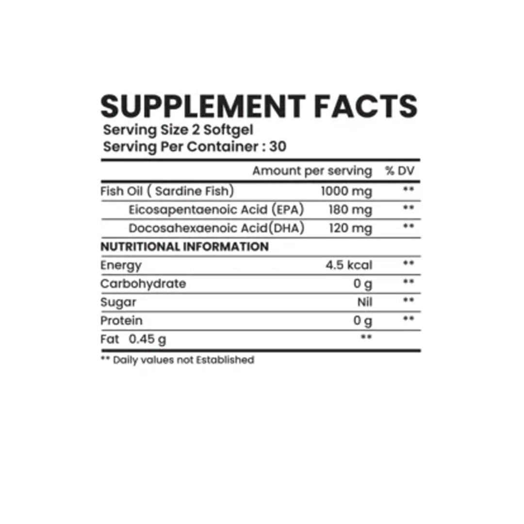Proscience Fish Oil omega 3 supplement facts