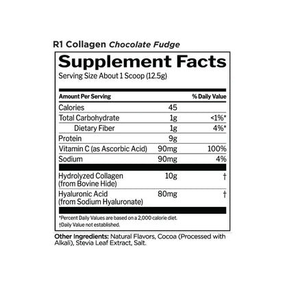 Rule 1 Collagen Peptides | Chocolate Fudge | 20 Servings