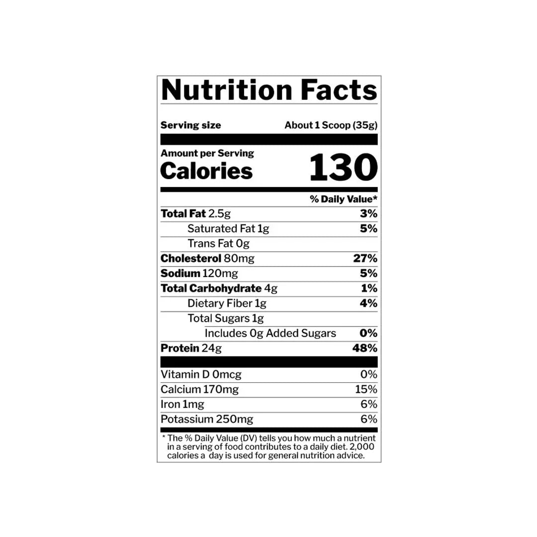 Nutrition facts label for a product with detailed nutritional information.