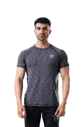 Muscle Texture Tee-Black