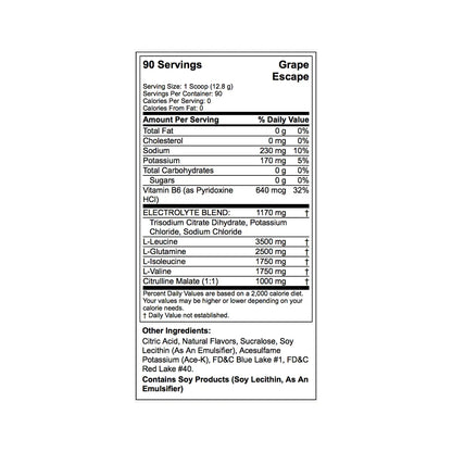 Xtend The Original 7G BCAA ingredients and nutrition facts