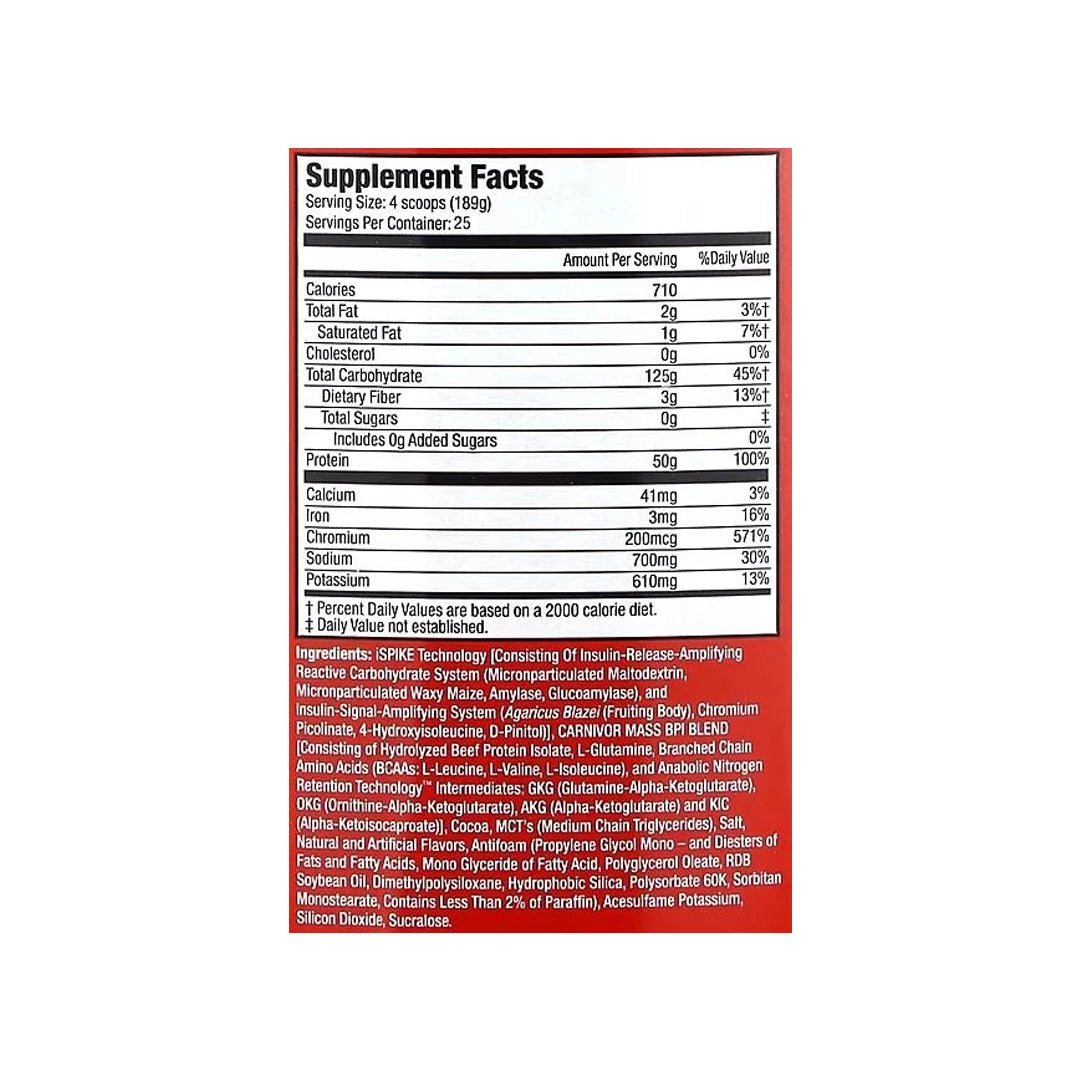CARNIVOR MASS 5kg Choclate flavor