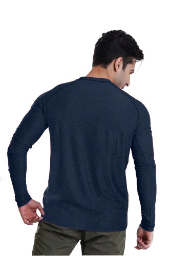 Gravity Long Sleeves Tee-Navy