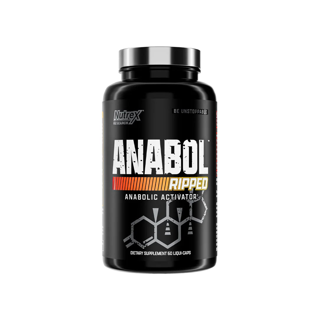 Nutrex Anabol Ripped supplement facts label showing muscle recovery formula ingredients