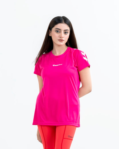 Essential Workout Tee-Pink