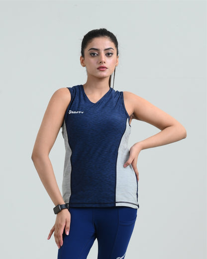 PERFORMANCE TANK TOP -GREY & Blue