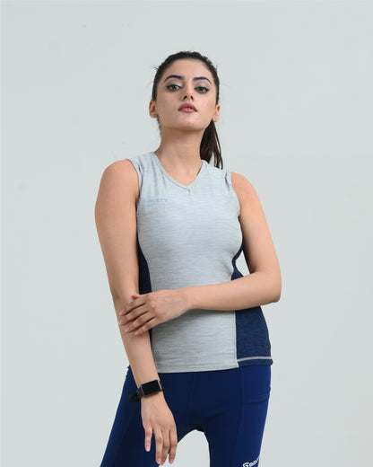 PERFORMANCE TANK TOP -GREY & Blue