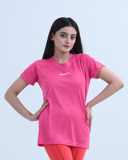 Essential Workout Tee-Pink