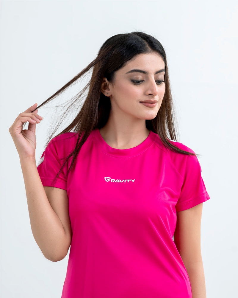 Essential Workout Tee-Pink