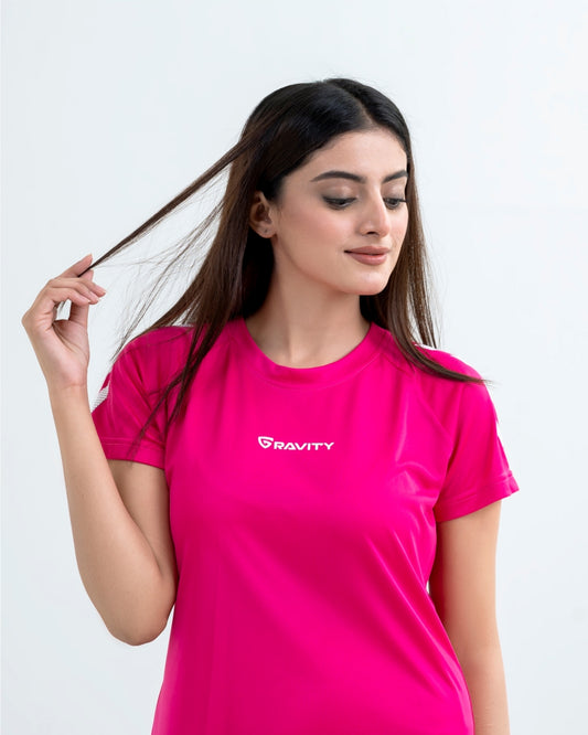 Essential Workout Tee-Pink