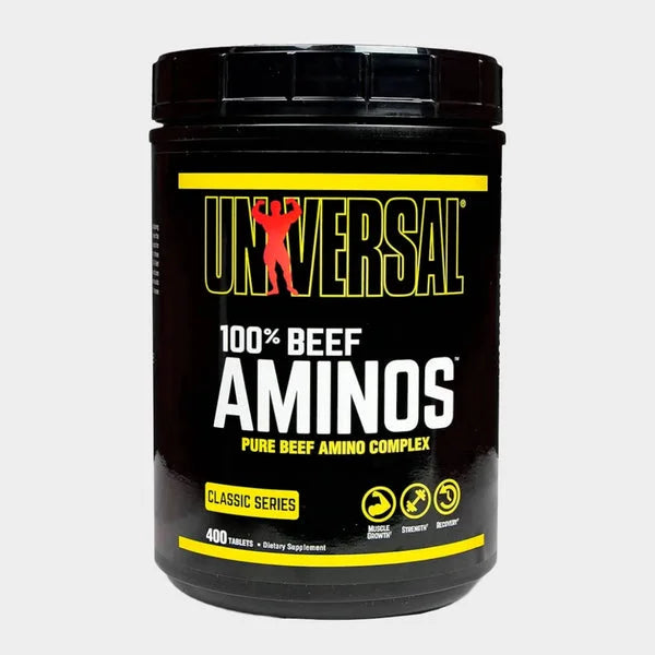 Universal 100% Beef Aminos 400 Tablets — full-spectrum amino acid supplement