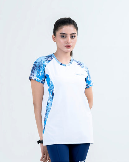 Training Aqua Tee-White