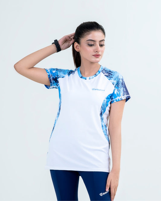 Training Aqua Tee-White